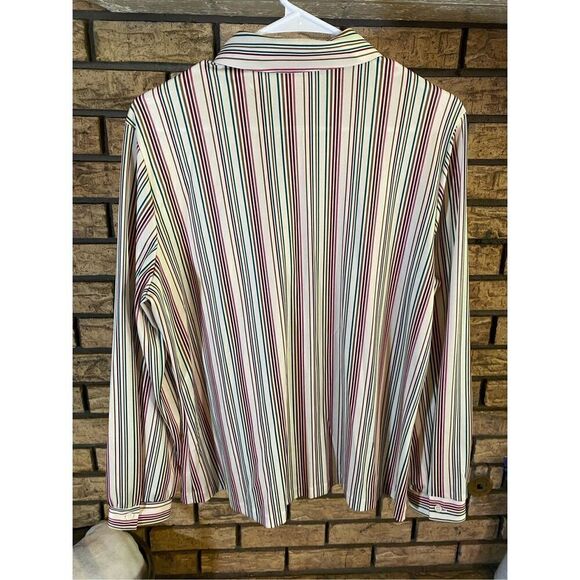 Nikki Women’s Striped‎ Button Up Top - Picture 2 of 6